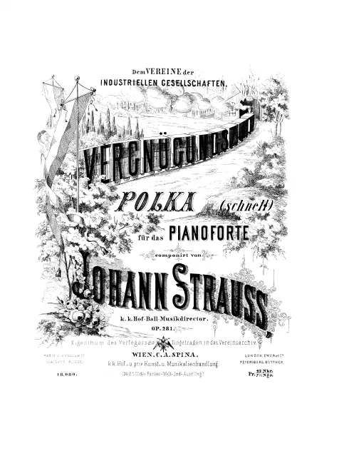 First page of Vergnügungszug Polka