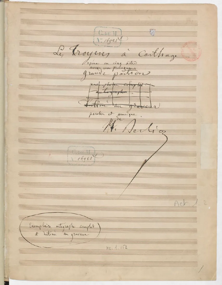 First page of Les Troyens