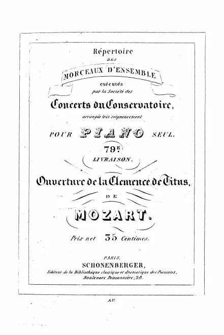 First page of La clemenza di Tito