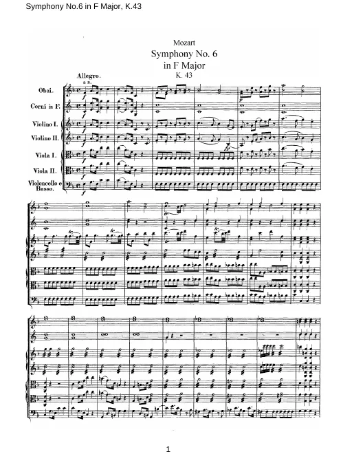 First page of Symphony No.6