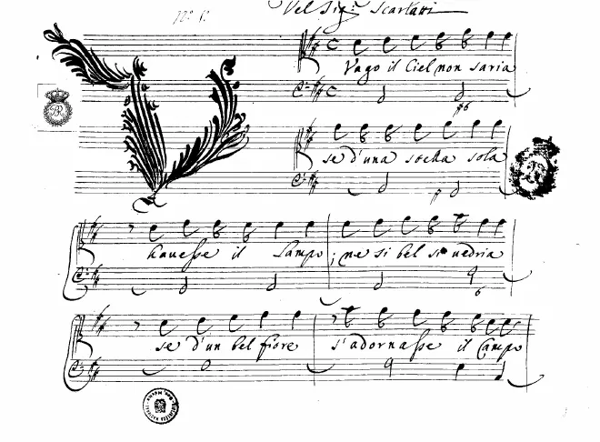 First page of Vago il ciel non saria