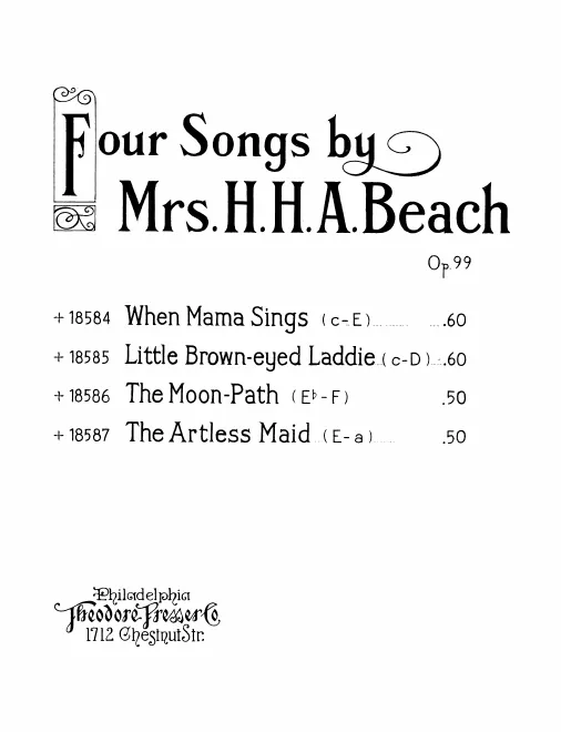 First page of 4 Songs