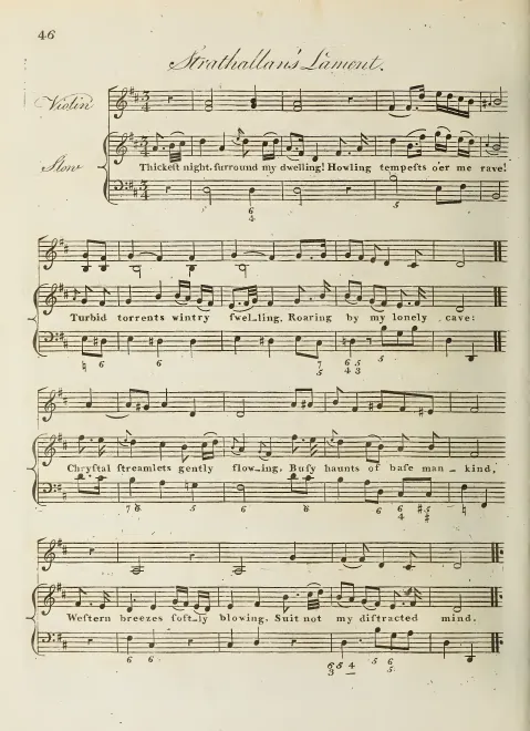 First page of Strathallan's Lament, Hob.XXXIa:145