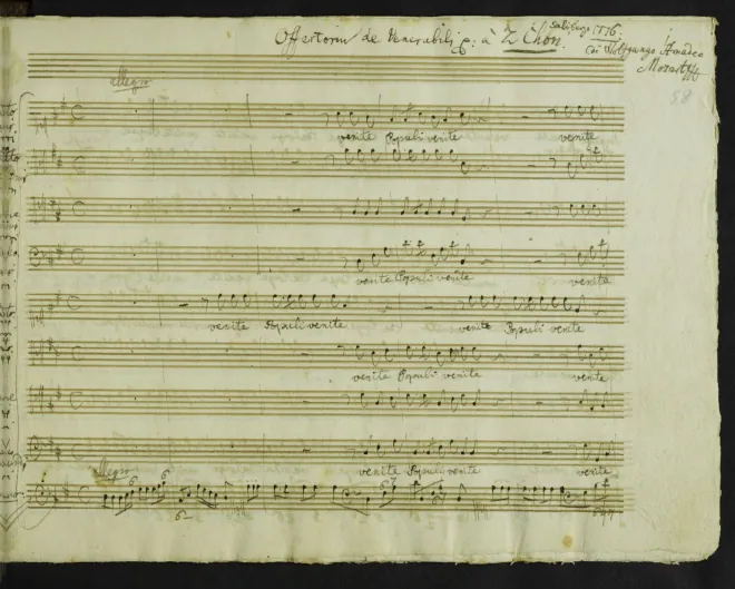 First page of Venite populi