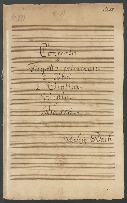 First page of Bassoon Concerto in B-flat major