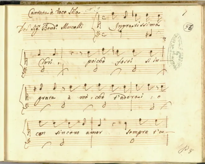 First page of Ingratissima Clori