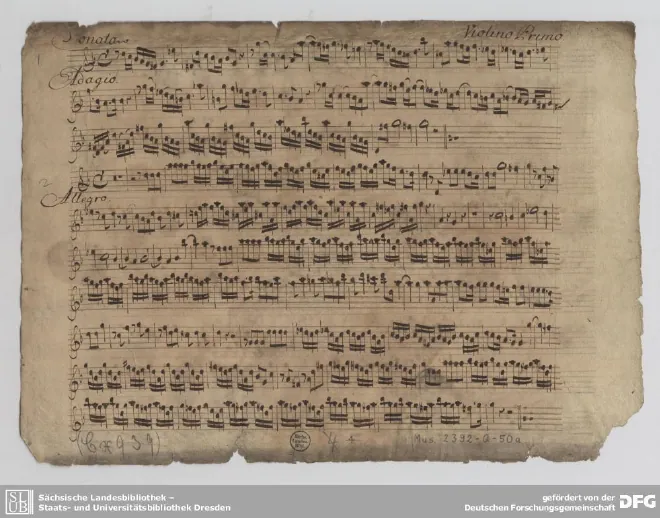 First page of Trio Sonata