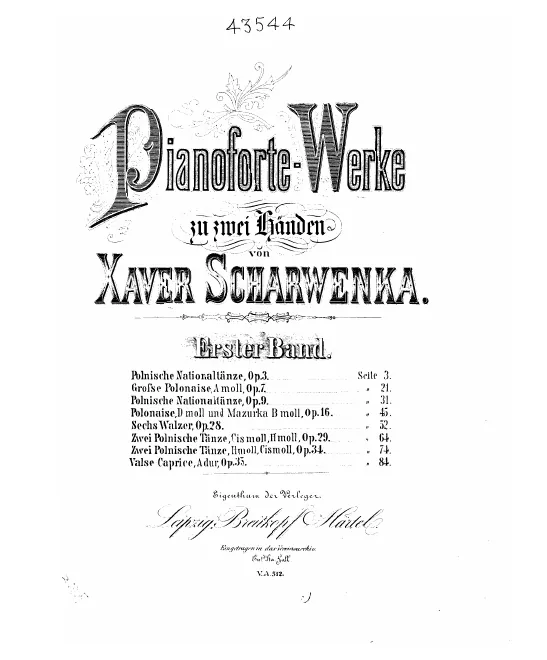 First page of Polnische Nationaltänze
