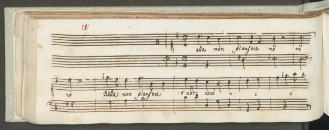 First page of Bella non piangere