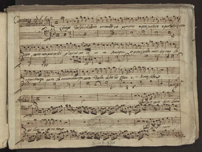First page of Lungi dal ben ch'adoro