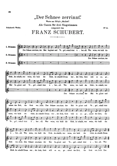 First page of Der Schnee zerrinnt