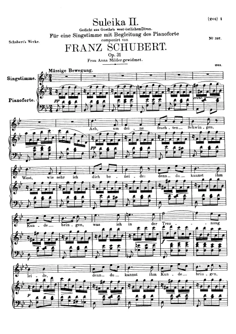 First page of Suleika