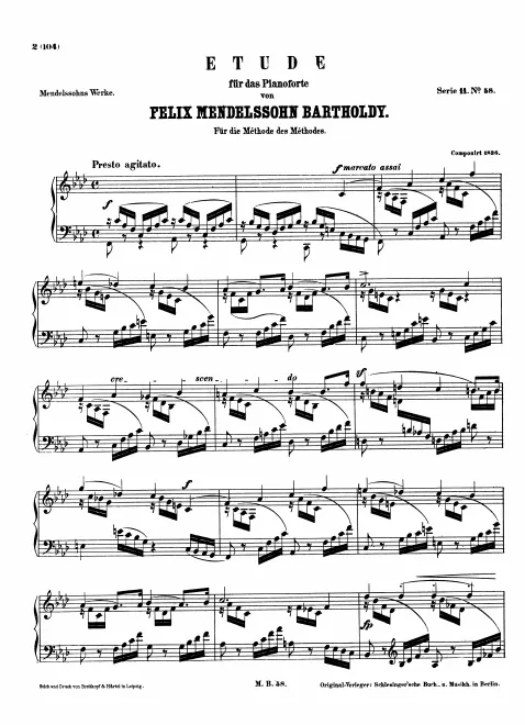 First page of Etude