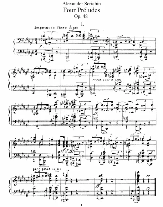 First page of 4 Preludes