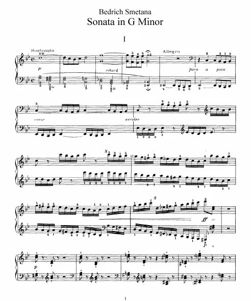 First page of Piano Sonata