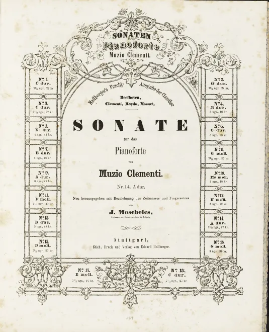 First page of Three Piano Sonatas