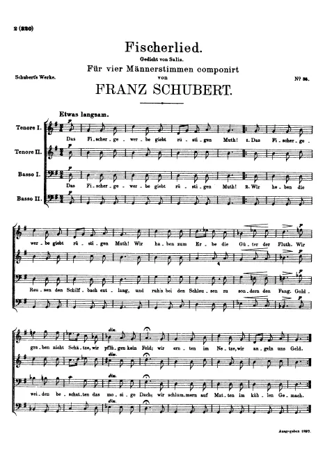 First page of Fischerlied