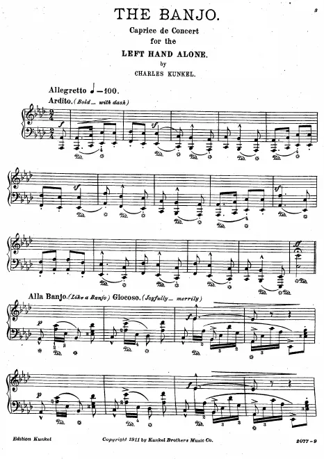 First page of Le banjo