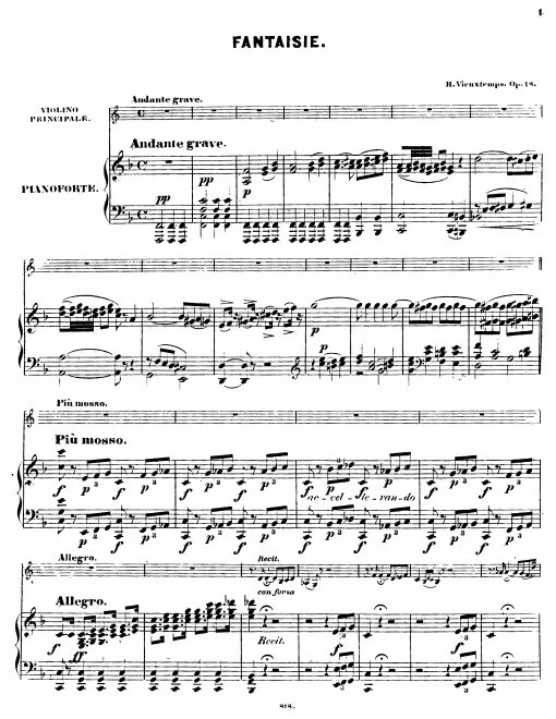 First page of Fantaisie sur 'Norma'