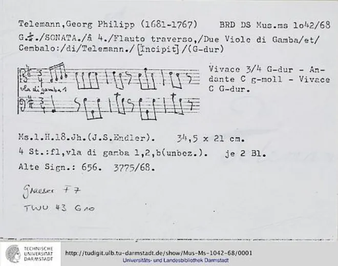 First page of Sonata à 4