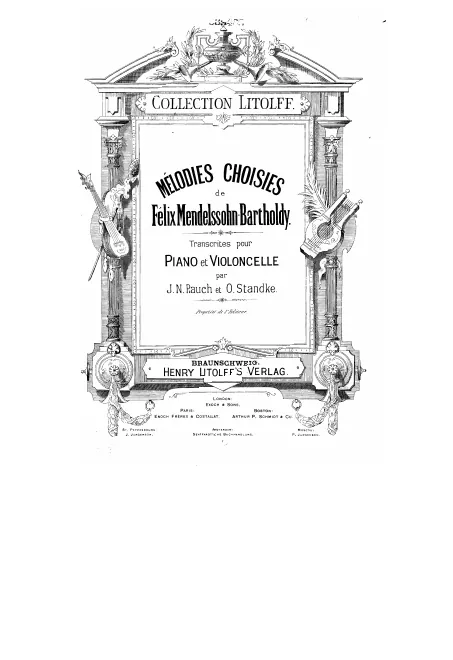 First page of Mélodies Choisies