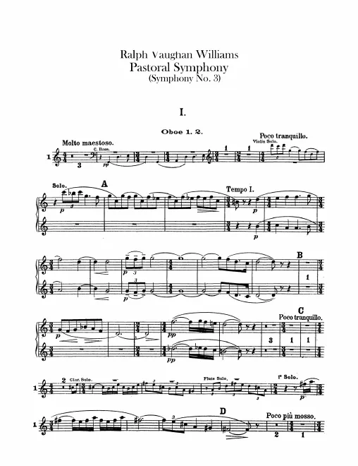 First page of Pastoral Symphony