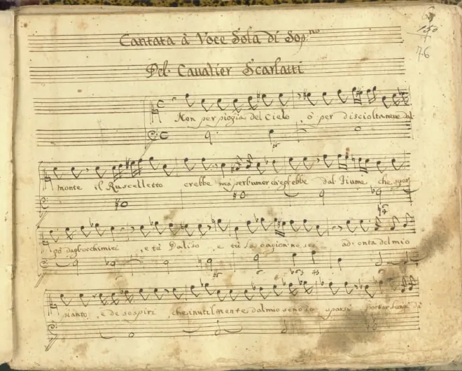 First page of Non per pioggia del cielo