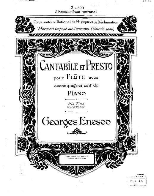 First page of Cantabile et presto