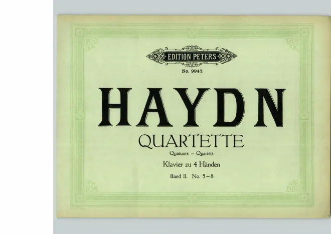 First page of String Quartet in G major