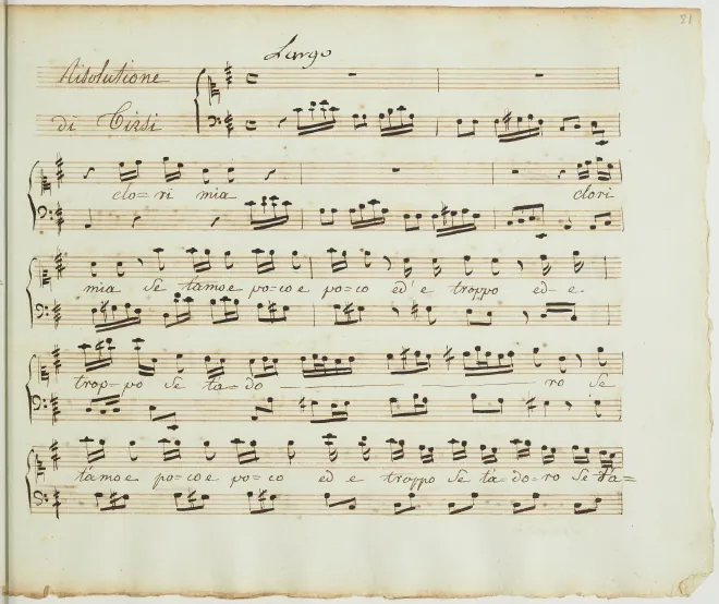 First page of Risoluzione di Tirsi ; Clori mia, se t’amo