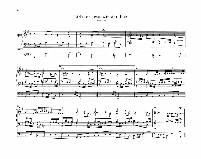 Liebster Jesu, wir sind hier, BWV 730