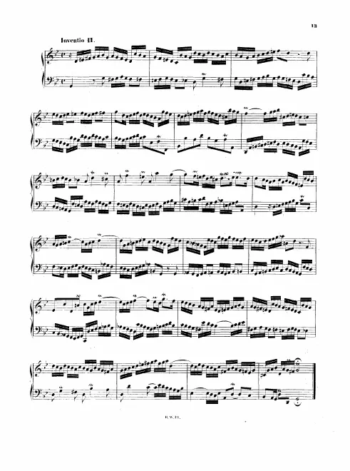 First page of Invention in G minor