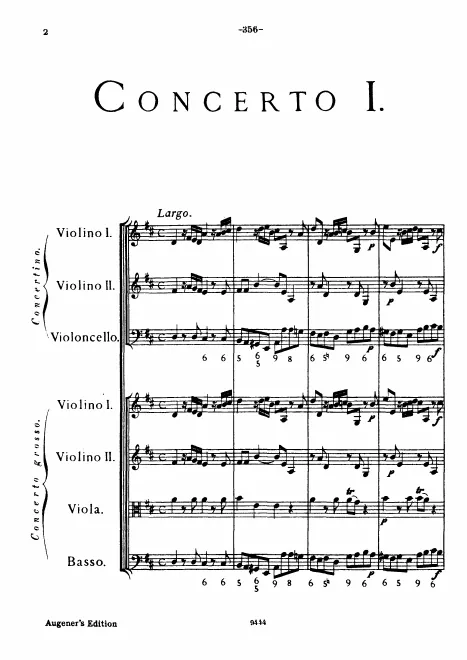 First page of Concerto grosso in D major