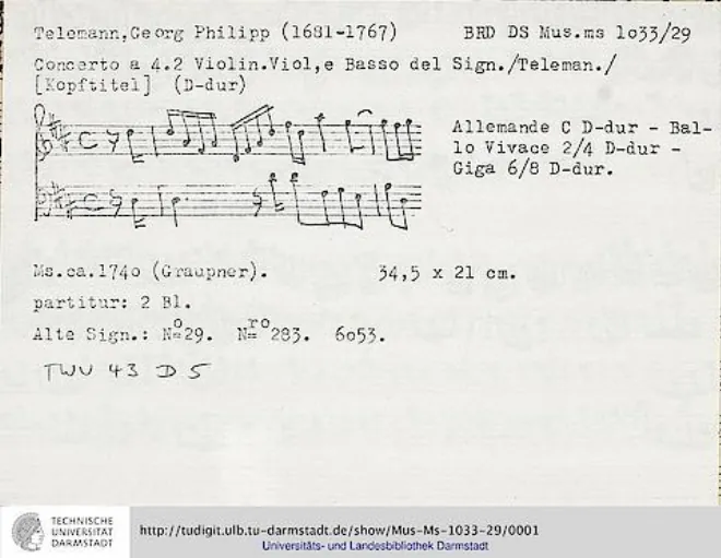 First page of Quartetto