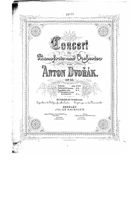 First page of Piano Concerto