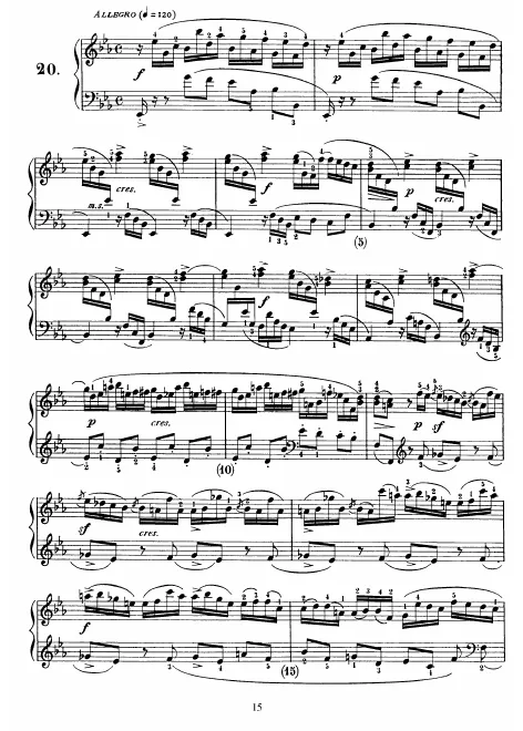 First page of Keyboard Sonata in E-flat major