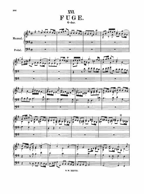 First page of Fugue in G major