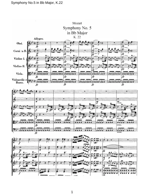 First page of Symphony No.5