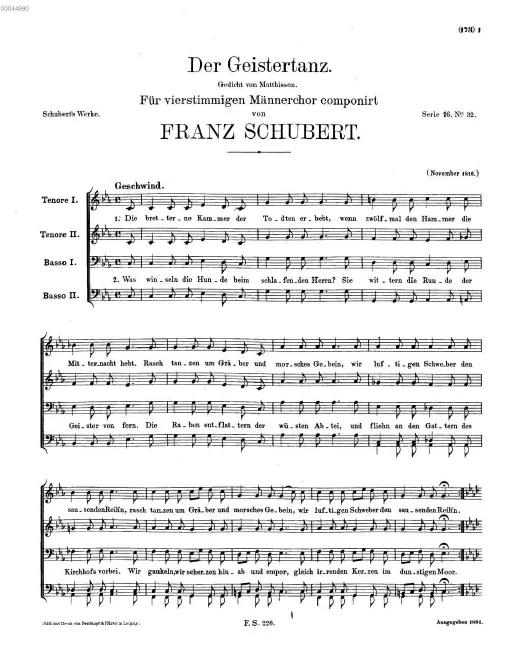 First page of Der Geistertanz