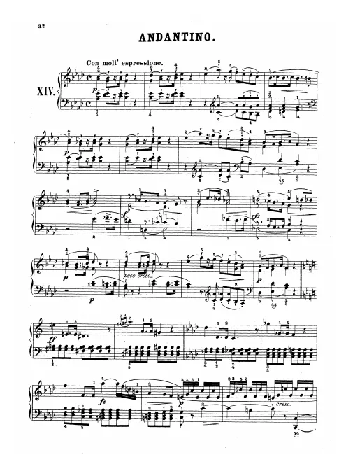 First page of Andantino