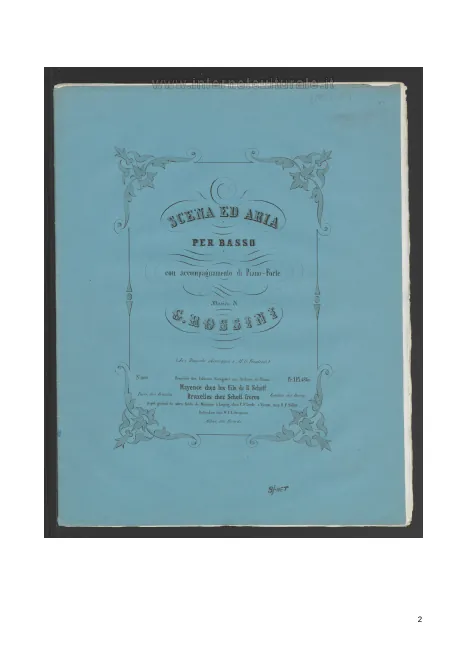 First page of Alle voci della gloria