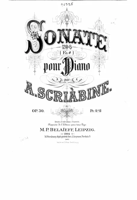 First page of Piano Sonata No.4