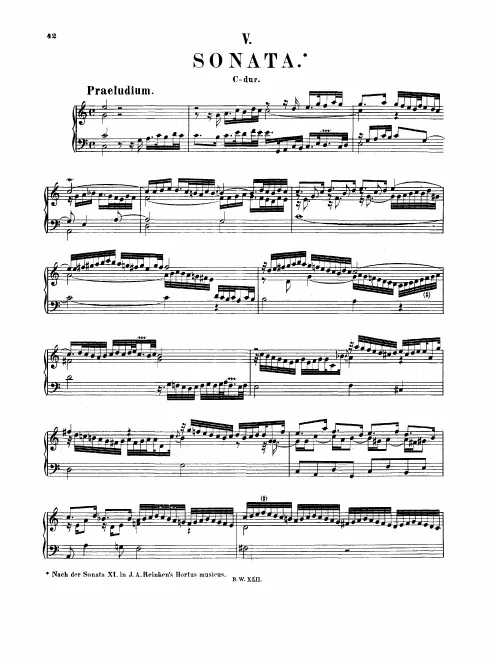 First page of Sonata in C