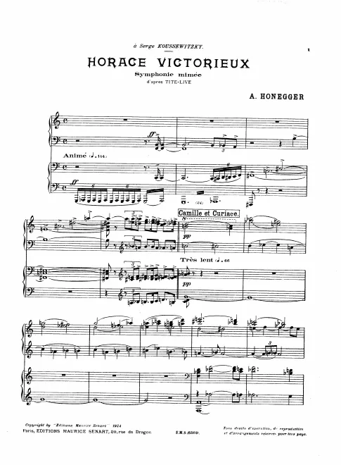 First page of Horace Victorieux
