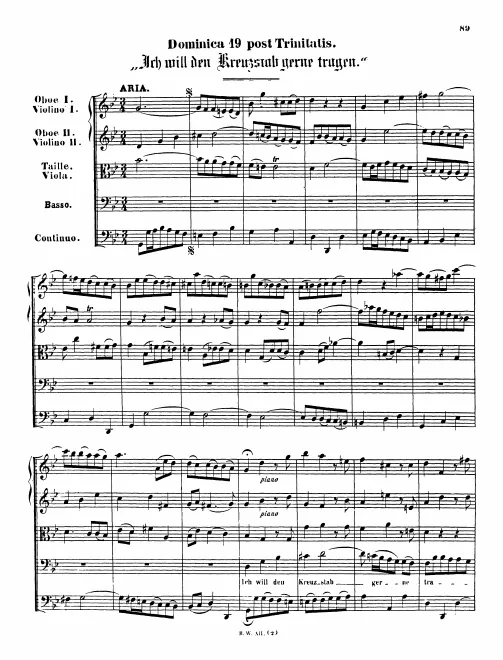 First page of Ich will den Kreuzstab gerne tragen