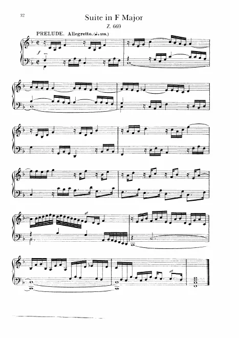 First page of Suite in F major