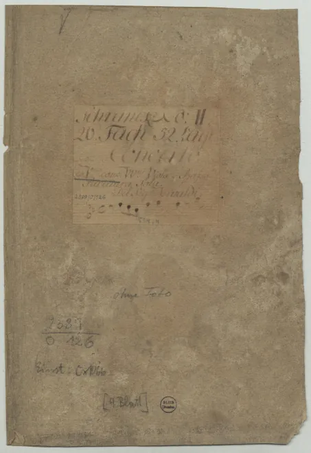 First page of Violin Concerto in B-flat major