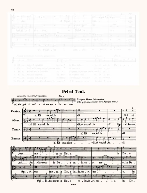 First page of Magnificat primi toni