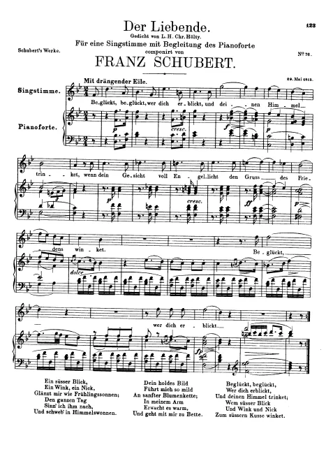 First page of Der Liebende