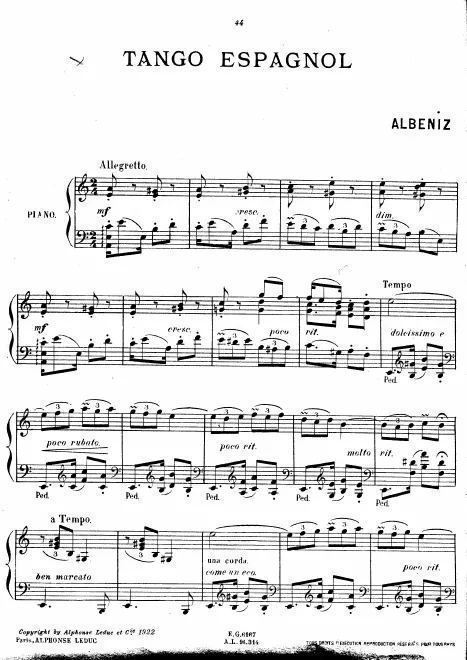 First page of Deux morceaux caractéristiques